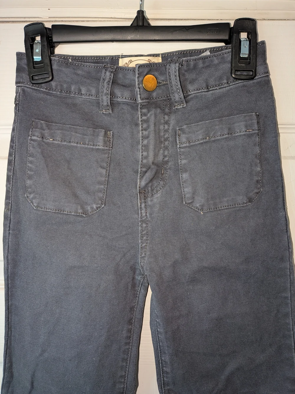 Joyfolie Mia Joy High-Waist Cropped Pants — Charcoal. Girls Size 6.